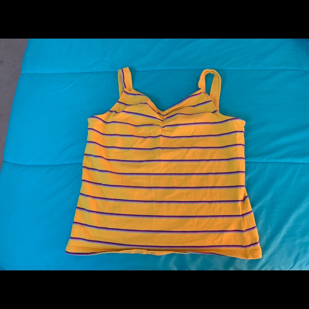 Striped printed tank top